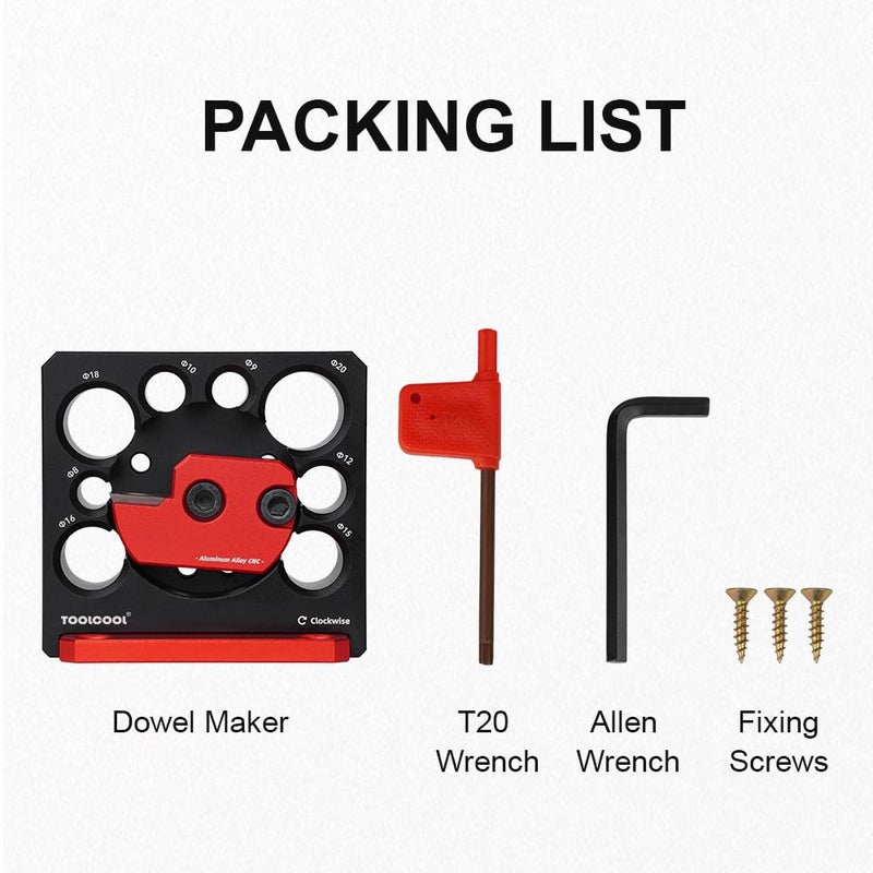 Tocool Electric Drill Carbide Inserts Dowel Maker High Speed Dowel Cutter Plate (Metric 8 Holes) - Image 5